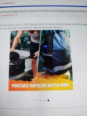 NEW Weighted Ropeless Battle Ropes, for Home/Gym Black